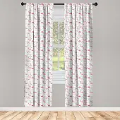 Abakuhaus Flamingo Voorhangen – 2x75x225 cm – Halfverduisterend – Mintgroen/Perzik/Koraal