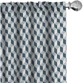 Abakuhaus Voorhangen – 2x75x225 cm – 100% Mikrofaser – Geometrisch Blauw