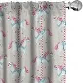 Abakuhaus Voorhangen – 2x75x175 cm – Microvezel – Beige Seafoam Roze