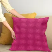 Abakuhaus Victoriaanse kussenhoes – Magenta roze – 45x45 cm – dubbelzijdig bedrukt