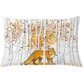 Abakuhaus Kussenhoes Jacht Vos Herbstbos – 65x40 cm – Tweezijdig bedrukt