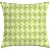 Abakuhaus kussenhoes – haantjespatroon – 50x50 cm – limegroen wit