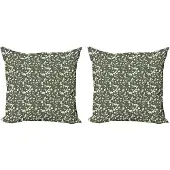 Abakuhaus Kussenhoezen Set – Dubbelzijdig bedrukt – 45×45 cm – Applegroen/Wit