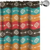 Abakuhaus – Azteekse Gordijnen – 2x75x245 cm – Meerkleurig, Mikrofaser