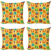 Abakuhaus olifant kussenhoesenset – 4x 40x40 cm – multicolor