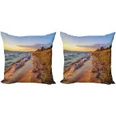 Abakuhaus Kust – Kussenhoezen Set – 2x50x50 cm – Dubbelzijdig