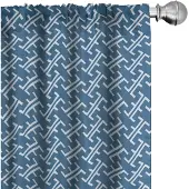 Abakuhaus – Oceaan-geïnspireerde gordijnen 2x75x225 cm – blauw-wit, microfaser