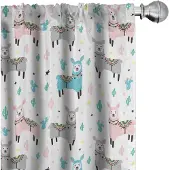 Abakuhaus Lama Gordijnen – 2x75x225 cm, Multi-kleur, microvezel