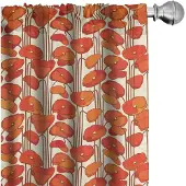 Abakuhaus Voorhangen – Papaverbloemen – 2x75x175 cm – Mikrofaser