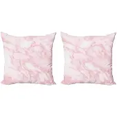 Abakuhaus Kussenhoes Set – 2x40x40 cm – Dubbelzijdig bedrukt – Lichtroze