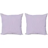 Abakuhaus Kussenhoezen Set – 2x50x50 cm – Dubbelzijdig bedrukt – Mikrofaser Babyblauw Lavendel