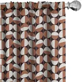 Abakuhaus Midden van de twintigste eeuw – Voorhangen – 2x75x225 cm – Kaneel