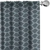Abakuhaus Quatrefoil Gordijnen – 2x75x225 cm – Microfiber – Blauw