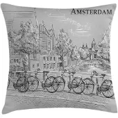 Abakuhaus Amsterdam Kussenhoes – Fietsen Kanaal – 45x45 cm