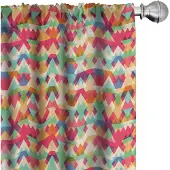 Abakuhaus Indi Voorhangen – Geometrisch – 2x75x175 cm – Meerkleurig, Halfdonker