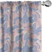 Abakuhaus Tropische Gordijnen – 2x75x175 cm – Microvezel – Palmenprint Crème