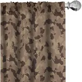 Abakuhaus Camouflage gordijnen – 2x 75x175 cm – Camouflage Cocoa/Bruin