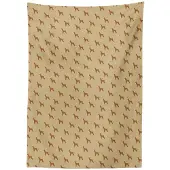 Abakuhaus Boxerhond Tafelkleed – Satijn, Wasbaar – Binnen/Buiten – 140×170 cm – Karamel/Wit