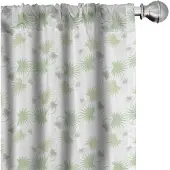 Abakuhaus Botanische Gordijnen – 2x75x225cm, Mikrofaser, Groen
