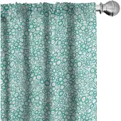 Abakuhaus Abstrakt Bubbels – Gordijnen – 2x75x225 cm – Microvezel – Amandel Groen Seafoam