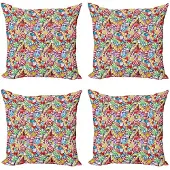 Abakuhaus Snoepstok-kussenhoes-set – 4x60x60 cm – Multicolor