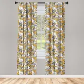 Abakuhaus Hibiscus Exotic Beach – Gordijnen 2x75x245 cm – Microvezel