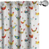 Abakuhaus – 2x75x225 cm Voorhangen – Microvezel, Geel/Groen