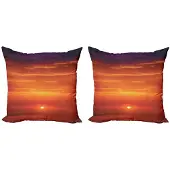 Abakuhaus Kussenhoes Ozean – 2x60x60 cm – Dubbelzijdig Digitaaldruk – Oranje