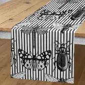 Abakuhaus Insecten-tafelrunner – 40x180 cm – Antraciet & Wit, Polyester