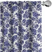 Abakuhaus – AST Bloemen Voorhang – 2x75x225 cm – Violet Blauw Wit
