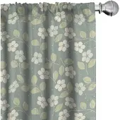 Abakuhaus Tuin-Voorhangen – 2x75x175 cm – Mikrofaser – Halfdonker – Grijs Teal Lichtgroen