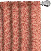 Abakuhaus – Chinese gordijnen – 2x75x175 cm – microvezel – vermiljoen beige