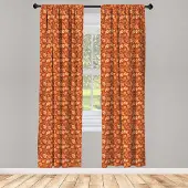 Abakuhaus Oranje raamgordijnen – 2-panelen 75x225 cm – roedezak
