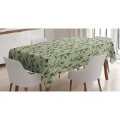 Abakuhaus Oriëntaals Tafelkleed – Satijnmix Khaki/zwart 140x170 cm
