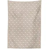 Abakuhaus Tafelkleed – Bloemendesign 140x240 cm – Kakao & Creme – Wasbaar