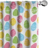 Abakuhaus Paasgordijnen – 2x75x175 cm – microvezel – Meerkleurig