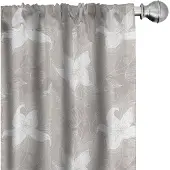Abakuhaus Blatt gordijnen – 2x75x245 cm – microvezel – taupe/wit