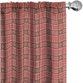 Abakuhaus Geruit gordijnen – 2x75x175 cm – microvezel