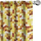 Abakuhaus Gordijnen–Pixelkunst Grunge–75x175–Pastelgeel Paprika