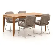 Intenso furniture + 10% kassakorting | Intenso Trasimeno/Bruca 170cm dining tuinset 5-delig