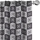 Abakuhaus Boho gordijnen – 2-delige set 75x225 cm – microvezel – donkerbruin
