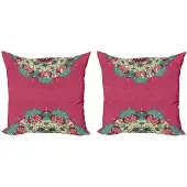 Abakuhaus mandala-kussenhoes-set – 2x45x45 cm – dubbelzijdig bedrukt – multicolor