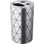 Bisk Star Silber: cosmetische containers voor tandenborstels en tandpasta