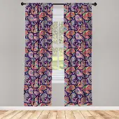 Abakuhaus Paisley gordijnen – 2-delige set 75x175 cm – paars, microvezel