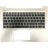 HP Bovenklep W/Kb Cp Itl, Onderdelen voor notebooks, Zwart, Zilver