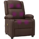 vidaXL Massagestoel kunstleer bruin