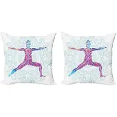 Abakuhaus Chakra Kussenhoes – 2x40x40 cm – Dubbelzijdig Druk – Microfiber