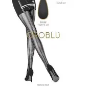 Oroblu Fashion panty nadine-Zwart-XL