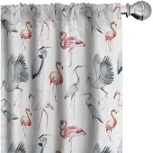 Abakuhaus Flamingo – Voorhangen – 2x75x245 cm – Microfiber, Halfdonker