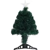 vidaXL Voorverlichte kerstboom met standaard en LED 64 cm glasvezel